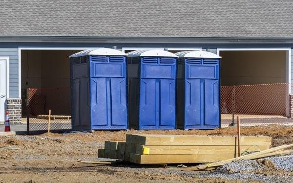 Portable toilet unit ready for on-site service in O'Fallon, MO